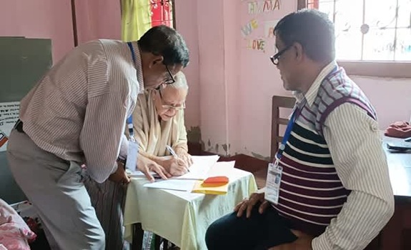 Home voting begins for elderly and PwD voters in by-poll